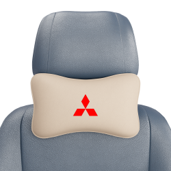 Подушка под шею бежевая с вышивкой 